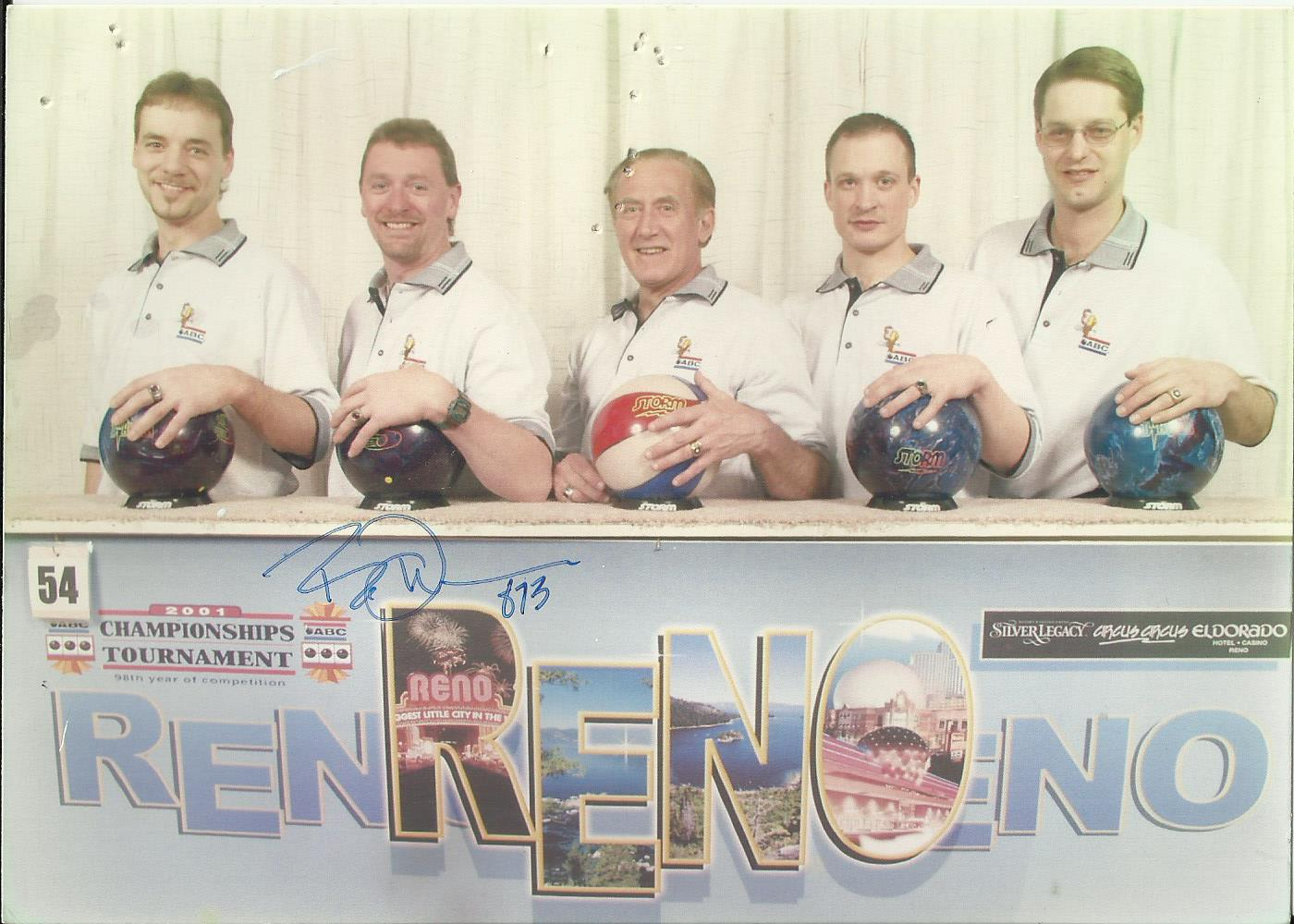 A 281 Bowl men's team at the 2001 ABC Championships Tournament in Reno